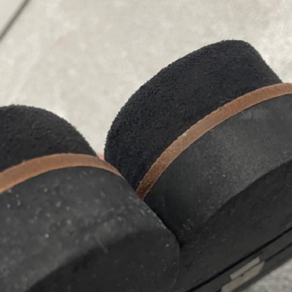 FJORD Black Suede Flower Sandals NWOT 8 - Picture 6 of 7